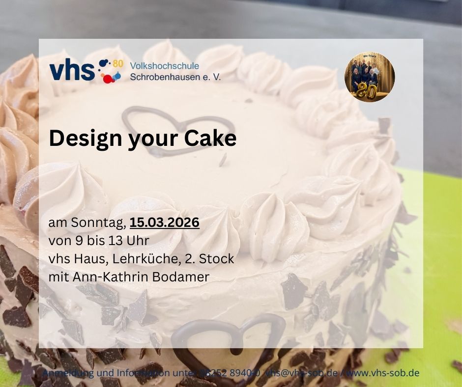 Öffnet die Seite 'Design your cake'