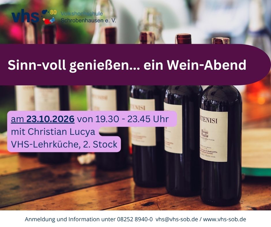 Öffnet die Seite 'Weinabend'