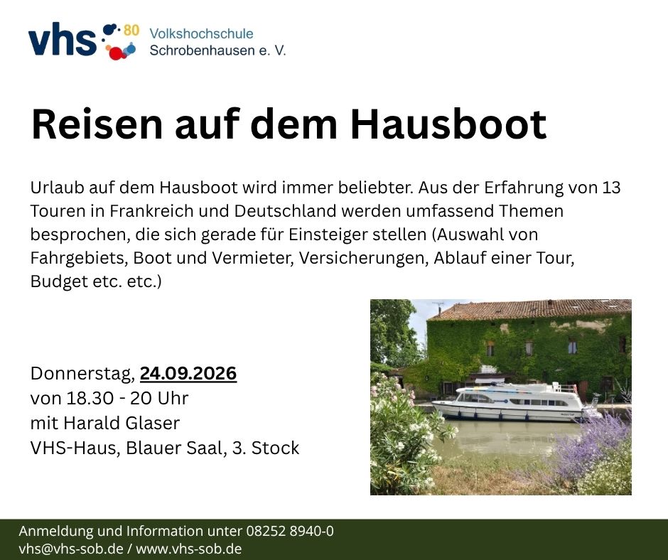 Öffnet die Seite 'Hausboot'