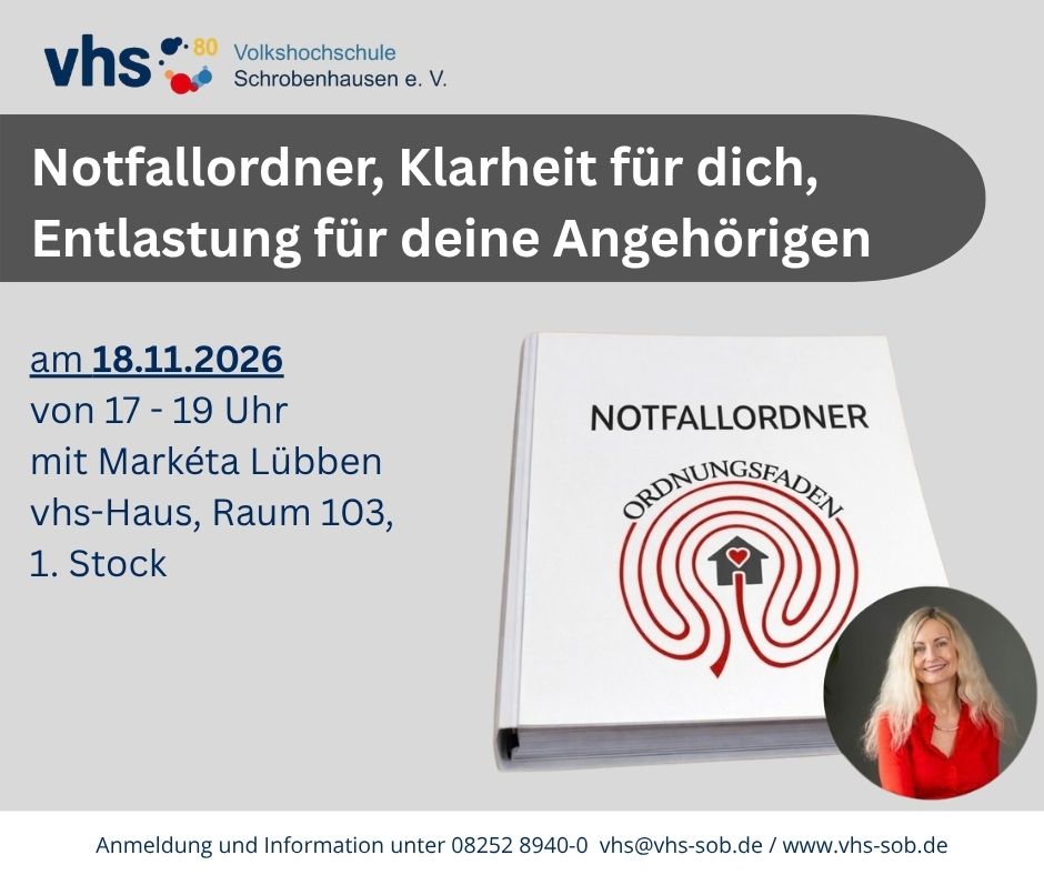 Öffnet die Seite 'Notfallordner'